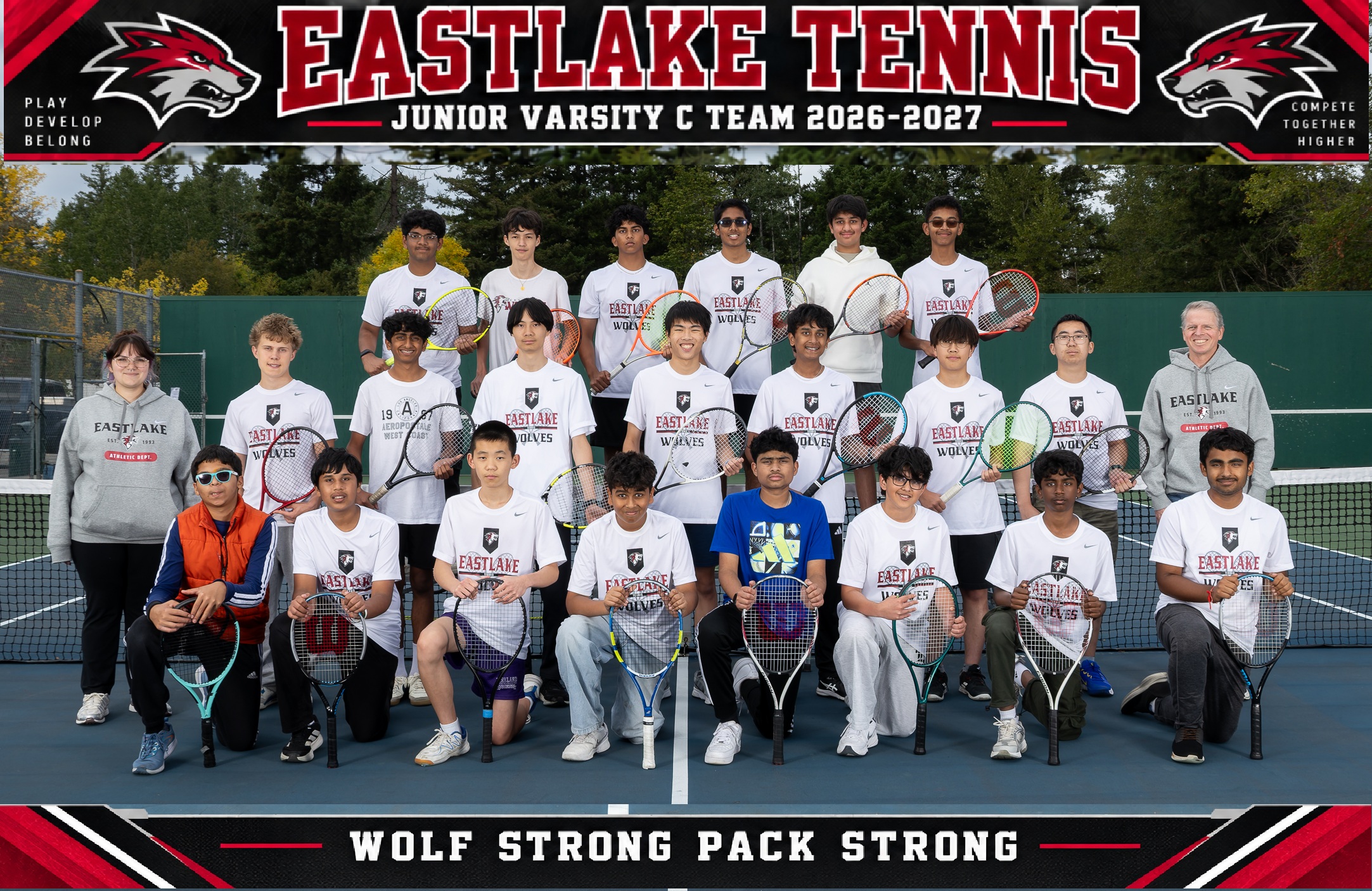 Eastlake Boys Tennis junior varsity C team for the 2026-2027 season